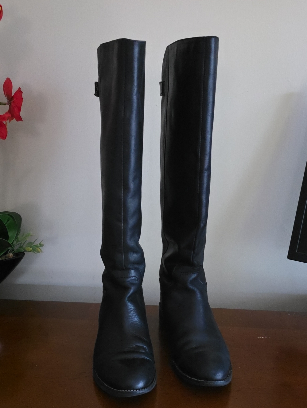 Franco Sarto Black Over-the-Knee Leather Boots